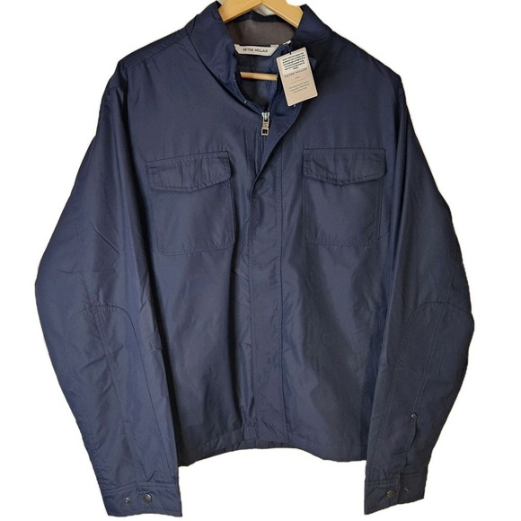 Peter Millar Norfolk Bomber Jacket / MF24Z03 / Color Navy / X-Large - Picture 4 of 13